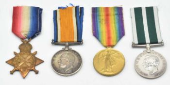 First and Second World War Medal group of Four medals impressed to DA 4094 Deck Hand Alfred John