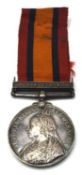 Victorian Queens South African Medal impressed to Sergeant 2193 W Berkeley, Durham Light Infantry