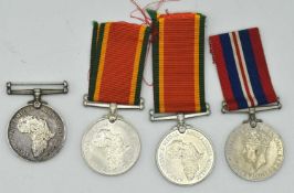 Quantity of four Second World War African medals to include Africa service medal impressed to 582976