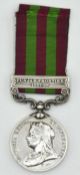 Victorian India Medal 1895-1902 with Punjab frontier 1897-98 named to 1865 Sepoy Buta 25th infantry