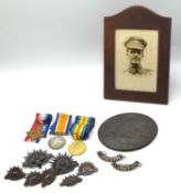 First World War Australian Battle of the Somme Casualty medal group of three comprising of 1914-15