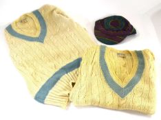 Cricket interest, Henry Blofeld : long sleeve and short sleeve woolen Cambridge University Cricket