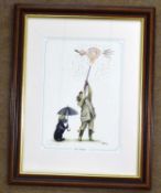 Bryn Parry (British,1956-2003), 'Full Choke', limited edition chromolithograph, signed and