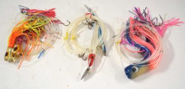Three Deep-sea Fishing Bait, Octopus Squid Skirt Trolling Lures and sea fishing lures