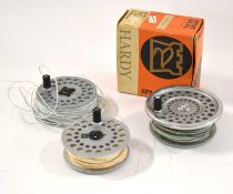 Quantity of Three Hardy Bros LTD spare reel spools to include: Hardy Jet DT-9 sink tip fly spool