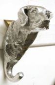 Pewter coat hook modeled as a labrador by Ovis