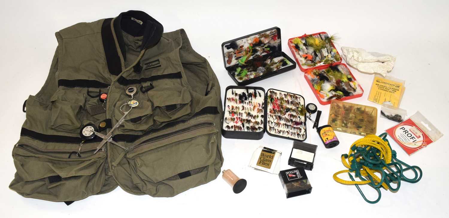 Small box quantity of Mixed Fly fishing Accessories , assorted tackle / Flies, Line etc and