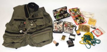 Small box quantity of Mixed Fly fishing Accessories , assorted tackle / Flies, Line etc and