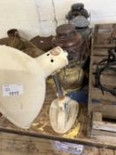 Three vintage tilley lamps together with a British made Erson table lamp