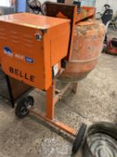 A Belle Maxi 140 concrete mixer