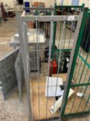 Metal porters trolley on wheels