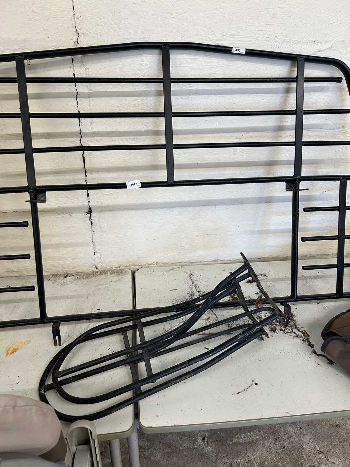 Mixed lot to include cellar racks, dog guard