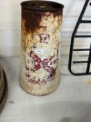 Vintage Red X metal can