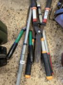 Mixed lot of garden shears and loppers