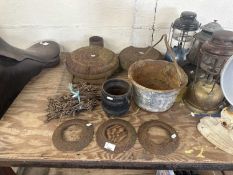 Mixed lot of various iron bygones