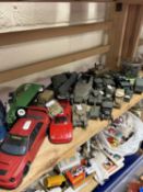 Quantity of assorted model cars, tanks etc
