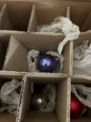 Quantity of glass Christmas baubles