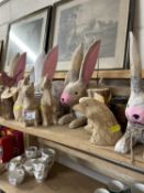 Quantity of assorted wooden figures