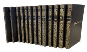 1929, The plays of Bernard Shaw. 13vol, bound in plush blue leather, elaborate gilt spines with
