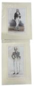 2 Mr Liston Caraicatures. “Mr Liston as Simon Pengander in Twixt the Cup and the Lip”. C1829. Col