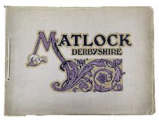 C1900. Souvenir View Album. Matlock. Oblong, Orig Decorative Wraps, some discolouration where