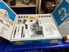 Boxed Prinz model 380L microscope set