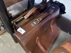 Two leather briefcases