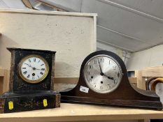 Two mantel clocks
