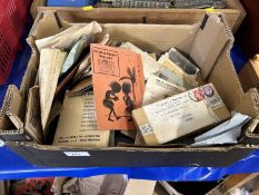 Box containing a quantity of vintage photographs and negatives