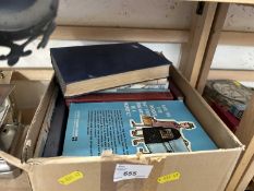 Box of hardback books including Spycatcher and others