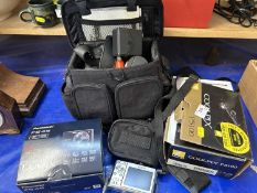 Mixed Lot: Panasonic Lumix digital camera, a further Nikon camera and a Pentax MZ60 camera with case