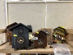 Collection of cuckoo clocks