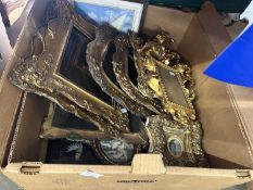 Quantity of antique reproduction picture frames