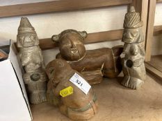 A group of four modern Far Eastern figures