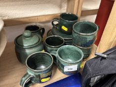 A quantity of Studio Pottery tea wares
