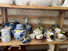 Mixed Lot: Various reproduction Augustus Rex tea wares, ginger jars and other assorted ceramics