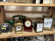 Mixed Lot: Various mantel clocks and carriage type clocks
