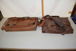 Two leather satchels