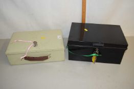 Two metal cash boxes