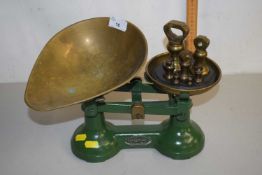 Vintage kitchen scales and weights