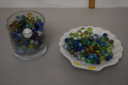 A quantity of assorted marbles
