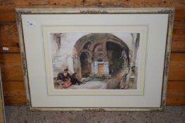 Coloured print after Sir William Russell Flint, framed and glazed