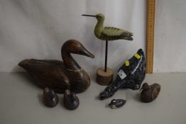 Collection of various model ducks and other birds