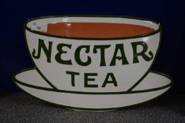 Nectar Tea, enamel sign, 39cm wide