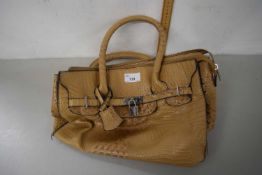 A simulated crocodile skin handbag