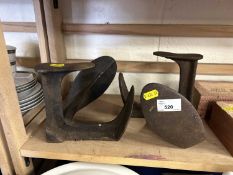 A pair of shoe makers lasts