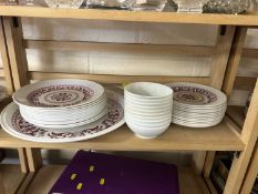 Quantity of plastic dinner wares