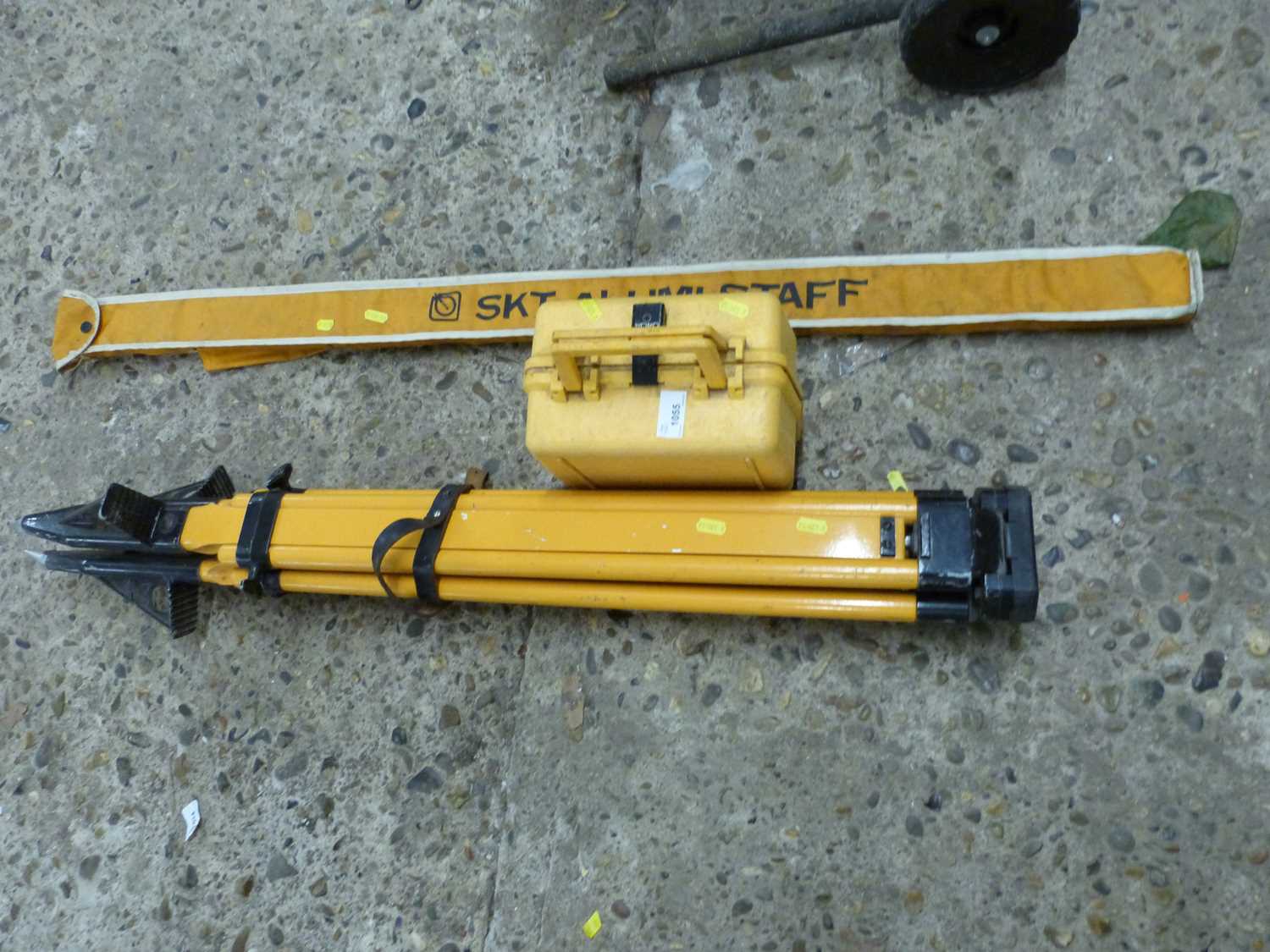 Surveyors theodolite with tripod and poles