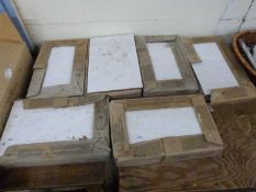 Five boxes of Alexandria 25 x 40 white deco tiles