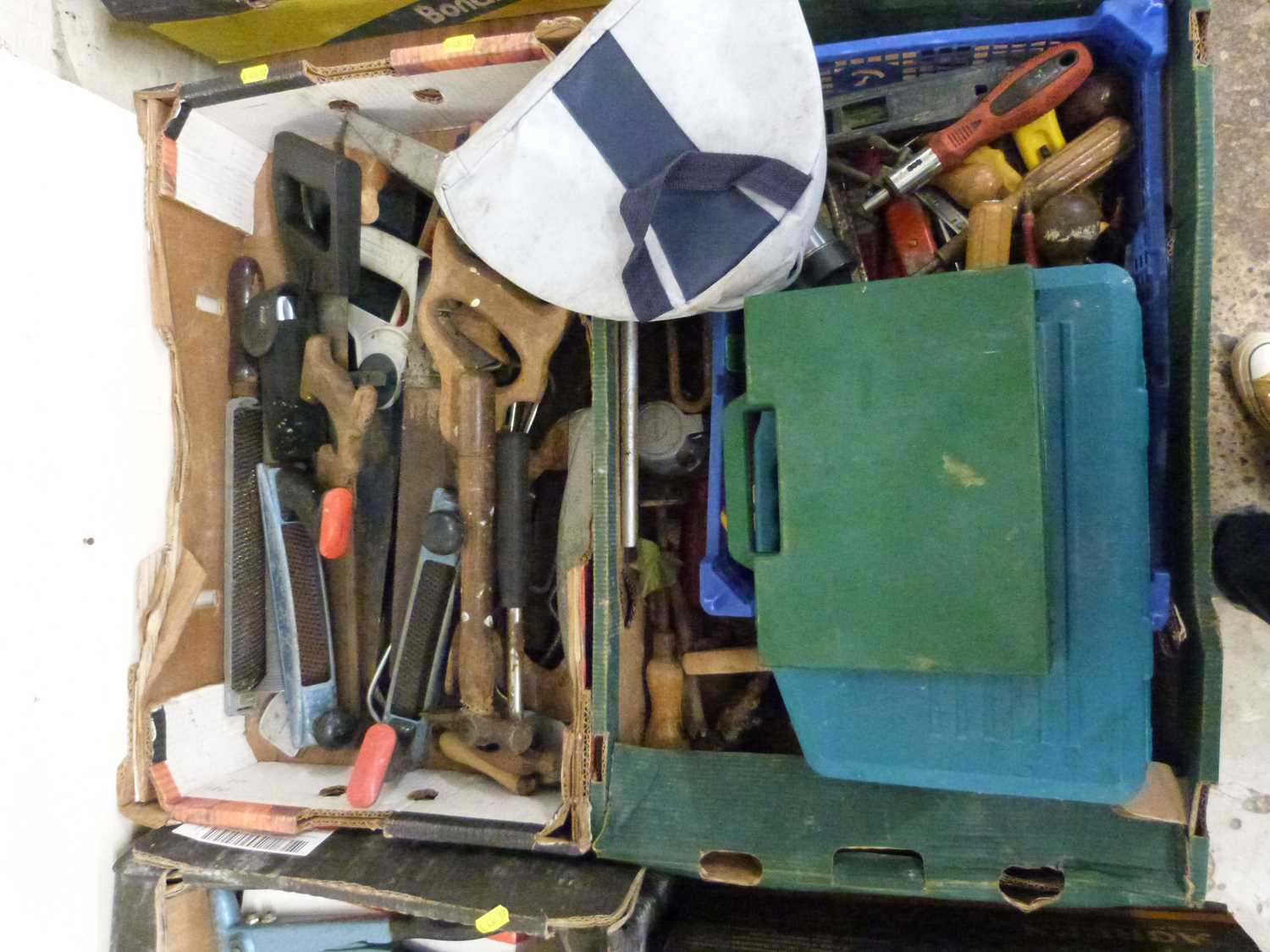 Two boxes of mixed tools